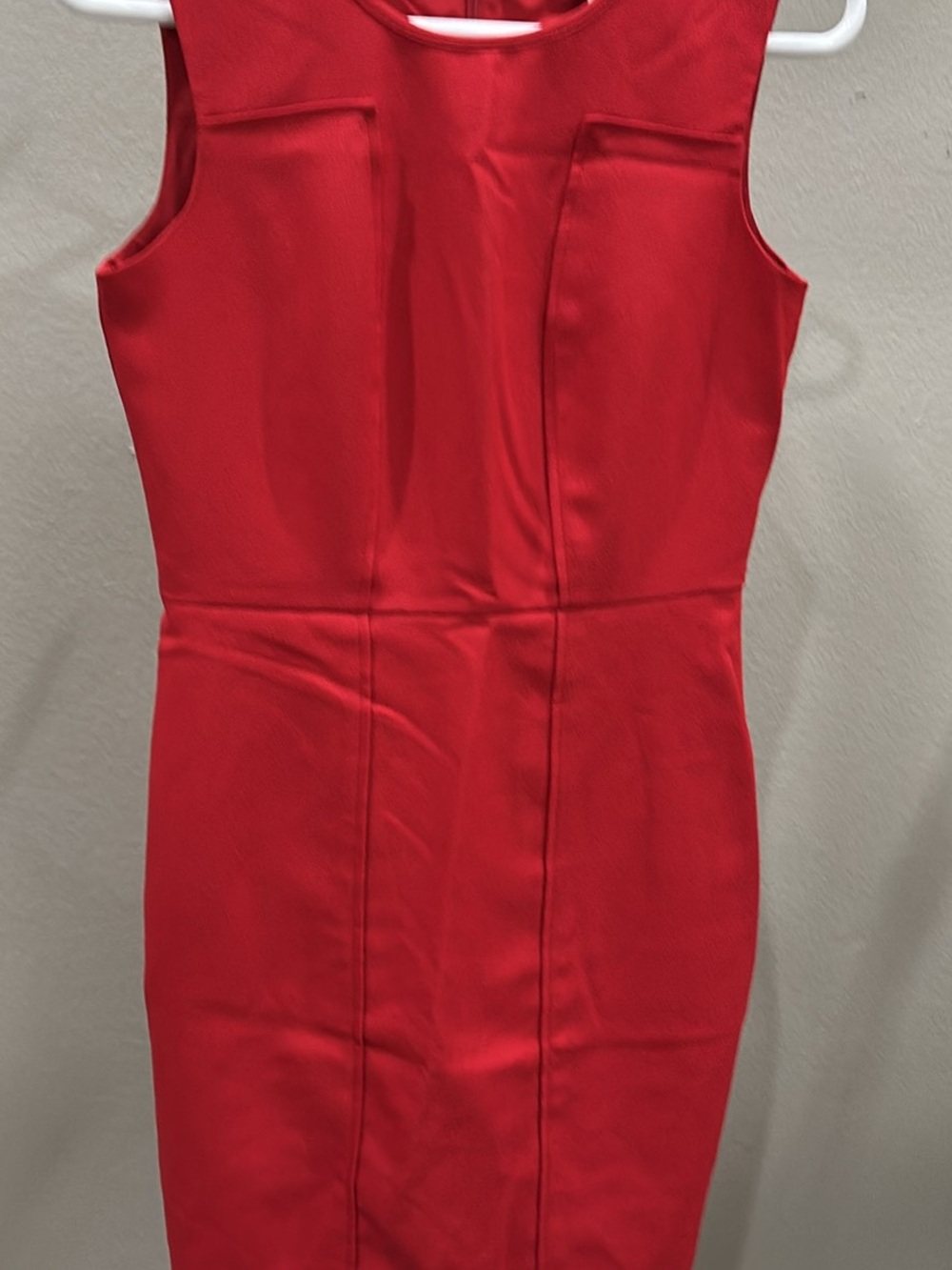 Banana Republic Red Sleeveless Midi Sheath Dress